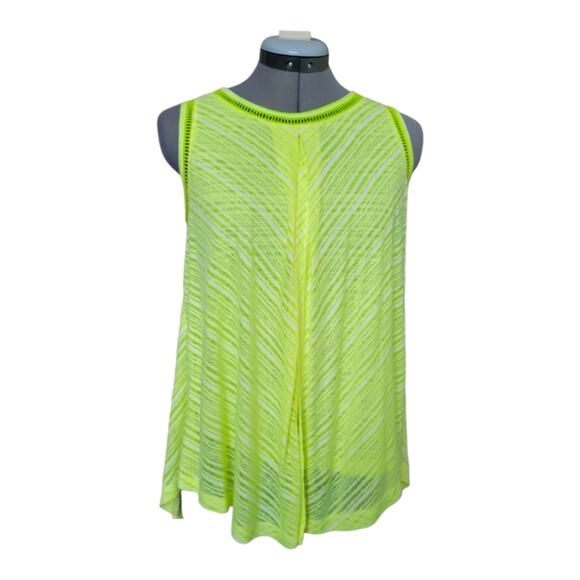 Studio Petite Split Back Loose High Neckline Tank Size Petite Small Yellow - Picture 5 of 10